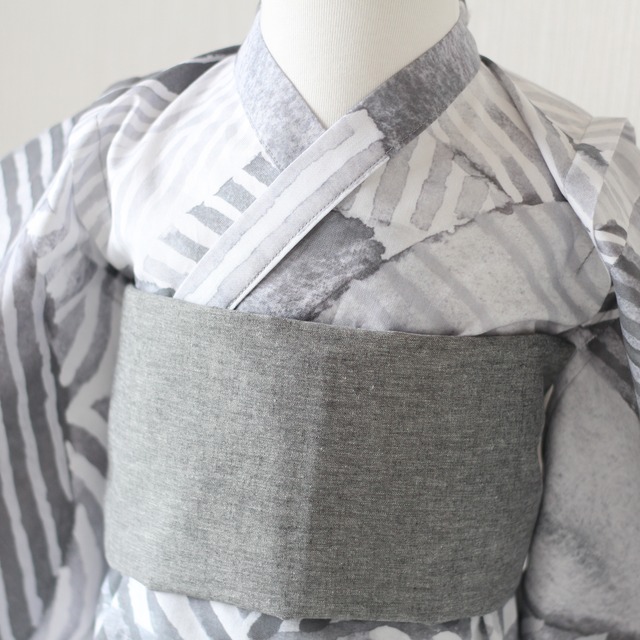 【カジュアル 着物】ふわもこ 被布コート 波/ブラック　80〜110サイズ // 送料無料 //