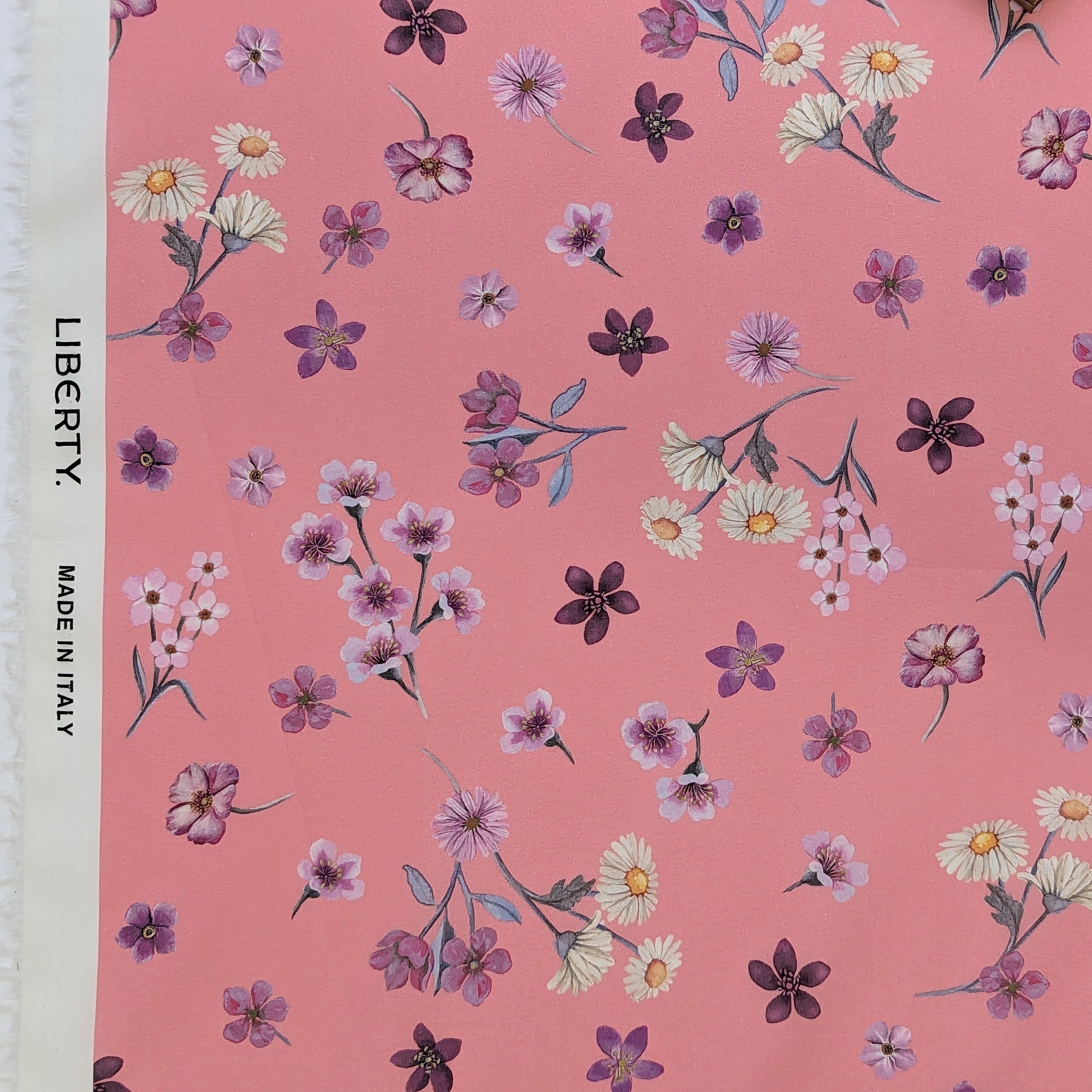 ◆輸入 リバティ LIBERTY タナローン Flora Primavera Pink フローラ・プリマヴェーラ ピンク 約130×50cm