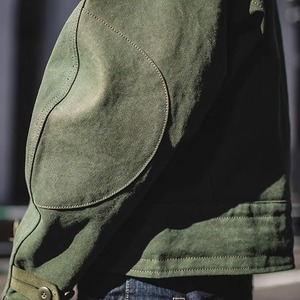 Asymmetrical Belted Military Jacket / アシンメトリー ベルト ミリタリージャケット