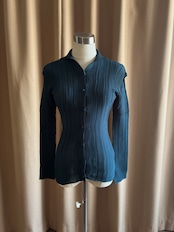 ISSEY MIYAKE dark green design tops-5138-2