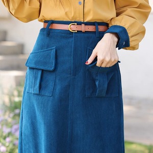 深海Blueのフラップポケットskirt (kai1408)