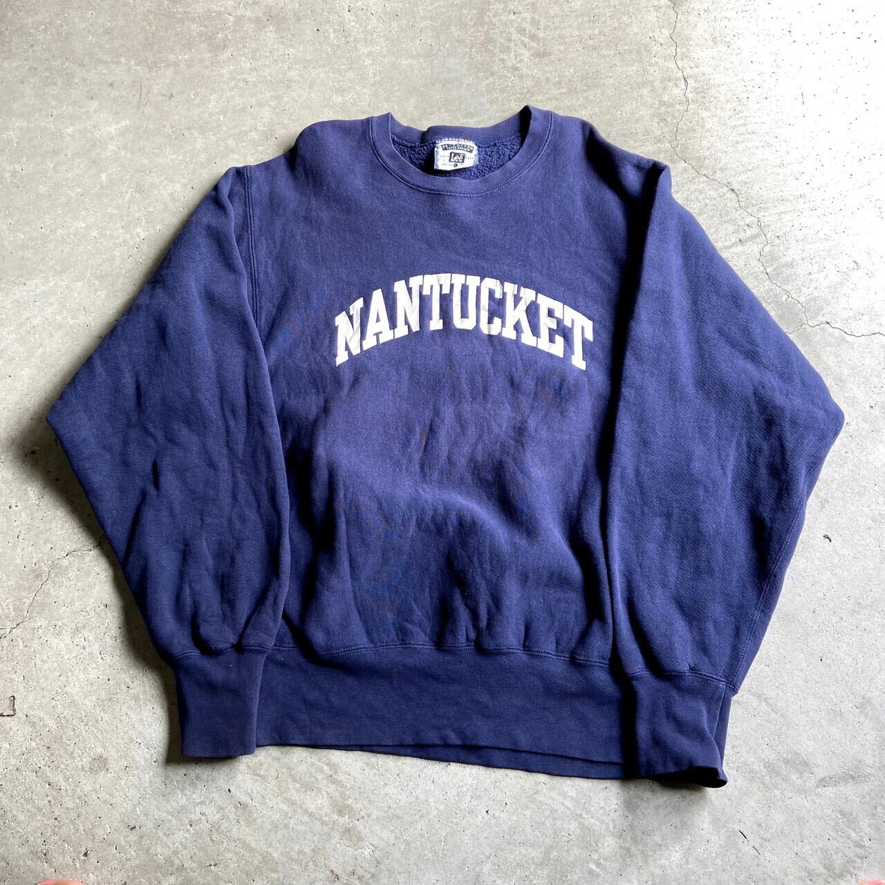 90年代 USA製 Lee リー NANTUCKET カレッジプリント スウェットシャツ 