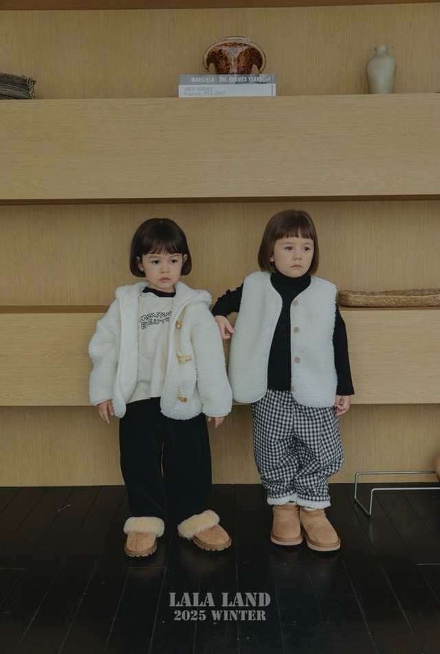 予約⌇LALALAND / check boa cotton pants