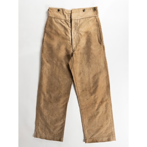 1920-30s "Adolphe Lafont" Brown Moleskin Work Trousers