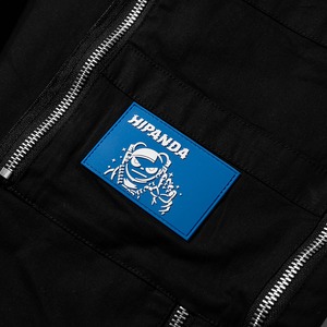 【HIPANDA】1681 メンズ ジップ カーゴパンツ MEN’S ZIP CARGO PANTS / BLACK