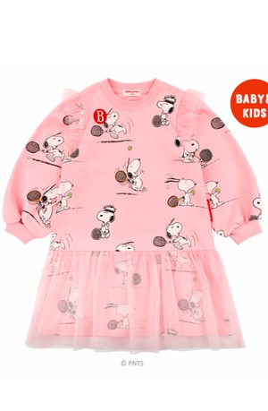 [BEBE DE PINO] All over playing tennis Snoopy tutu dress 正規品 韓国ブランド 韓国ファッション 韓国代行 韓国通販 ベベドピノ bebedepino 日本 店舗 韓国 子供服