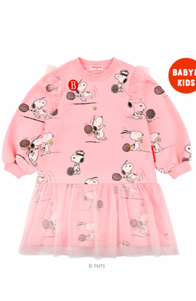 [BEBE DE PINO] All over playing tennis Snoopy tutu dress 正規品 韓国ブランド 韓国ファッション 韓国代行 韓国通販 ベベドピノ bebedepino 日本 店舗 韓国 子供服