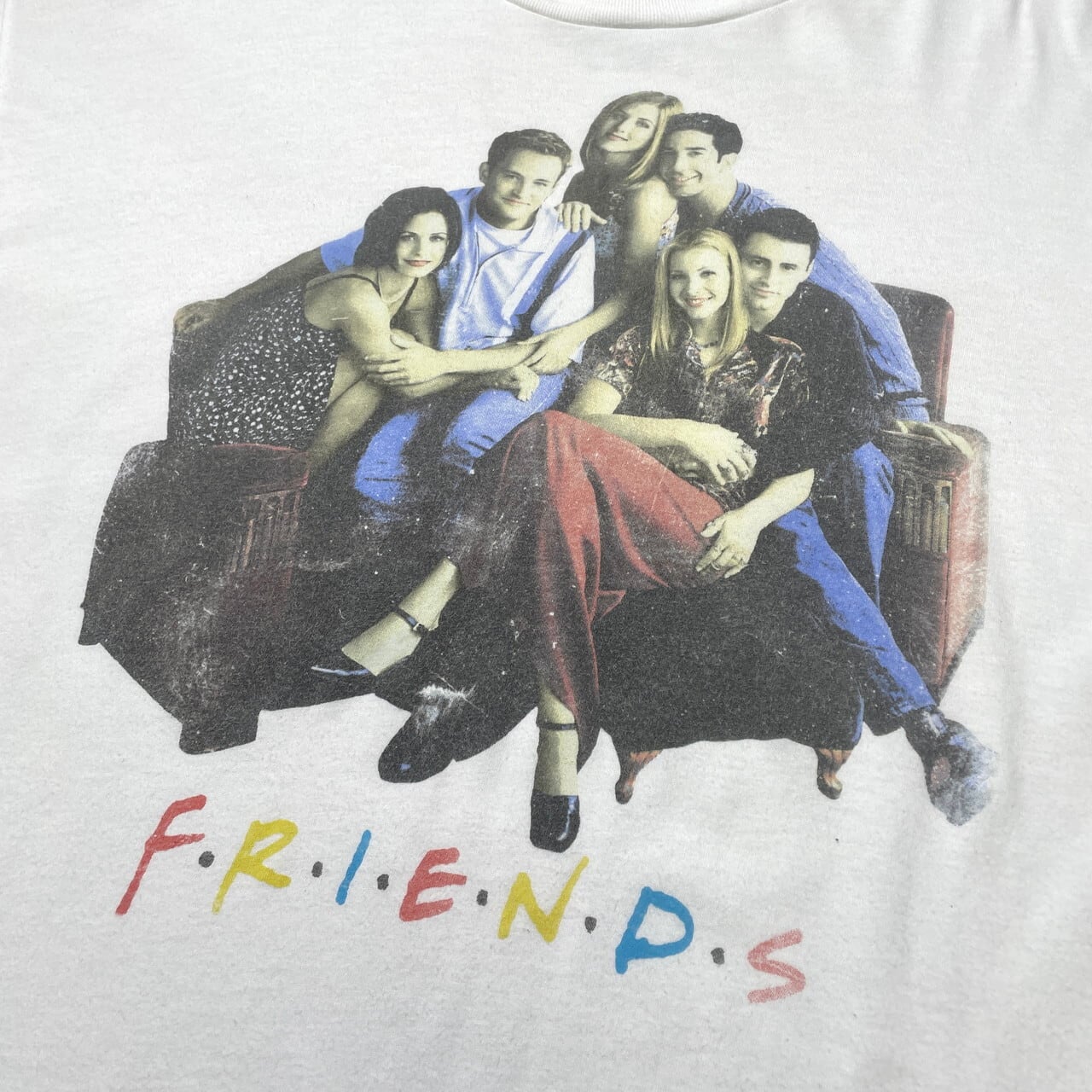 FRIENDS フレンズ TV ドラマ プリントTシャツ メンズXL 古着 白色【T