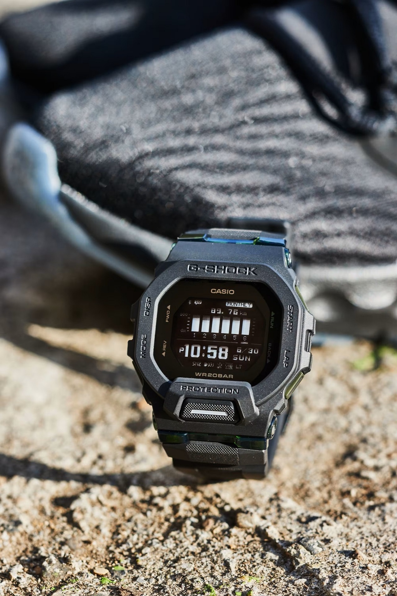 CASIO カシオ G-SHOCK Gショック G-SQUAD Gスクワッド スマートフォンリンク Bluetooth通信 GBD-200UU-1 ブラック 腕時計 メンズ