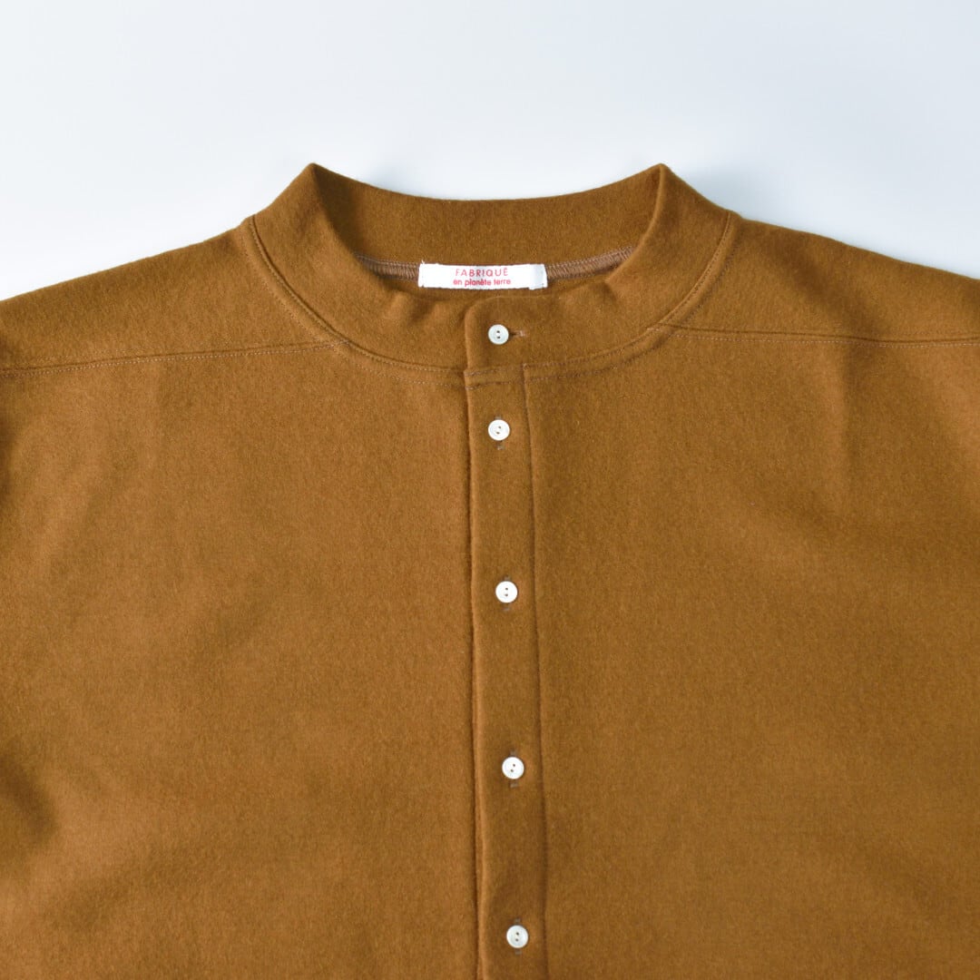 Fabrique en planete terre ファブリケアンプラネテール ウールカットメルトンカーディガン・ブラス【送料無料】