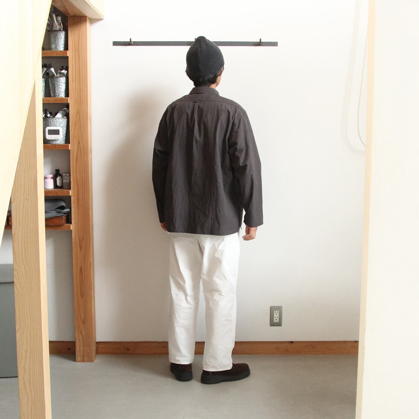ENDS and MEANS/エンズアンドミーンズ Nizza L/S Shirts (Charcoal