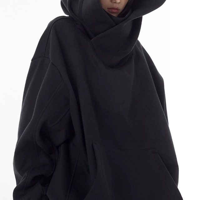 volume neck simple hoodie　ボリュームネックシンプルフーディー　J1466