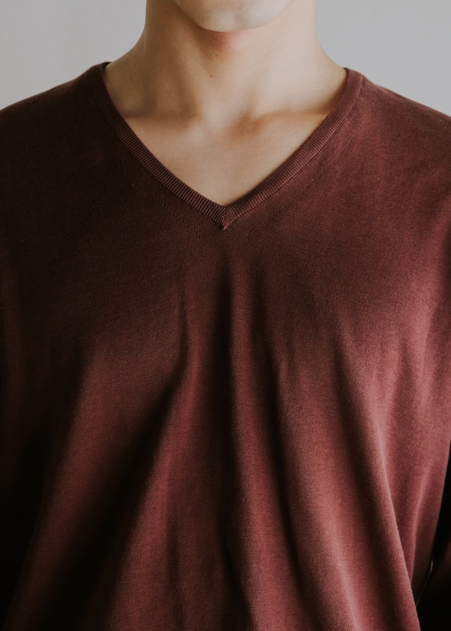 90's malo v-neck cotton knit
