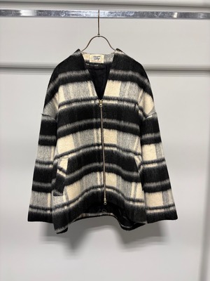 【MARGAUX VINTAGE】シャギージップコート　チェック