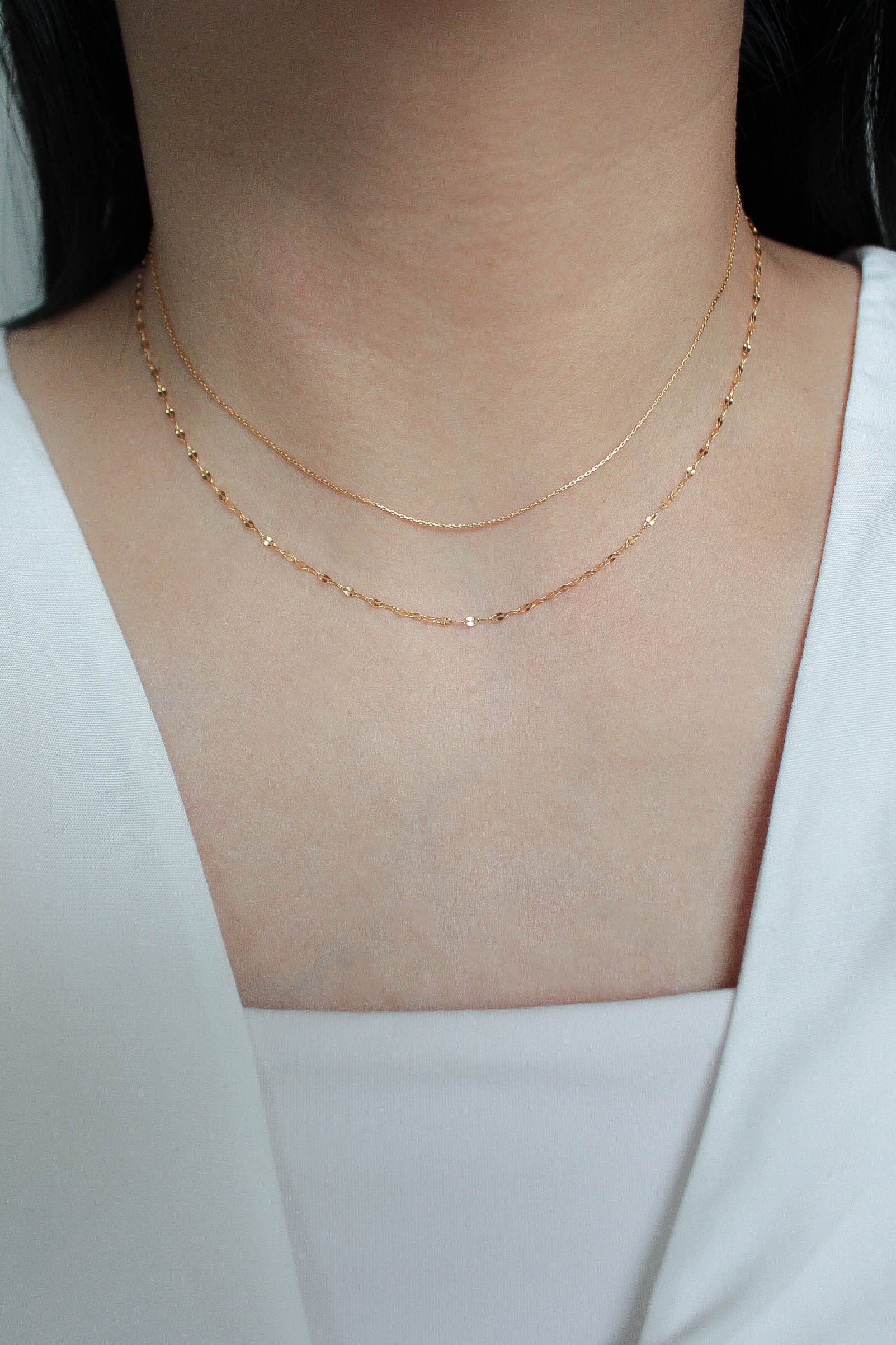 24KGP]Skin Sparkle Necklace | 金属アレルギー対応のアクセサリー ebine