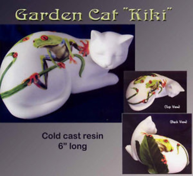 【送料無料】＃キキ＃ガーデンコレクション cat 034;kiki034; cats in the garden collection figurine