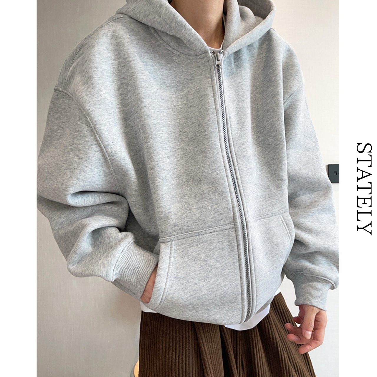 厚手フリース Zip Hoodie/4color_T158・画像17