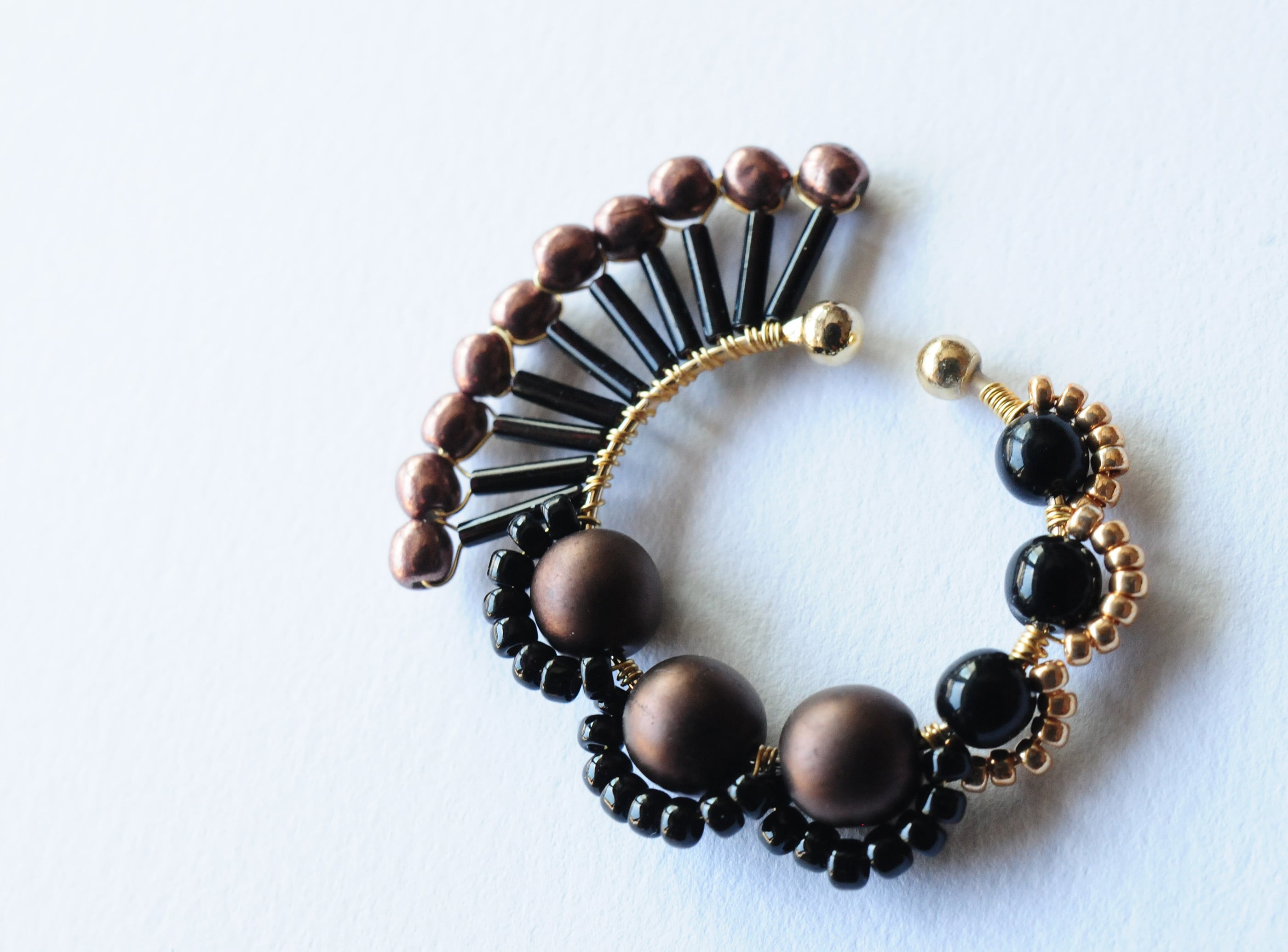 ＜Rollo～イロヅクビジュー～＞イヤーカフ『 ハミングバード/hummingbird 』<Chocolate(31)>