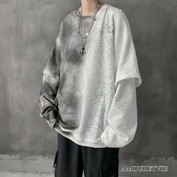 トップス Tシャツ カットソー アシンメトリー メンズ レディース ストリート カジュアル ピープス オルチャン 韓国ファッション 1814 Amouretvie 韓国系 モード系 個性的ファッションの通販サイト