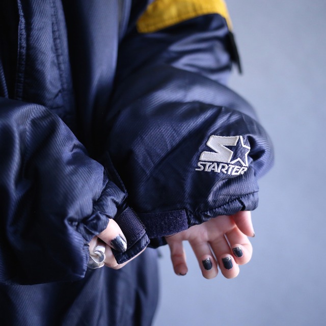 "STRATER" good coloring switch design over size box silhouette anorak（with hood）