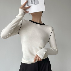 コントラストステッチトップス 22000