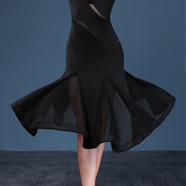 ラッフルスカートデザイン ハーフスリーブ スタイルアップドレス ds0603