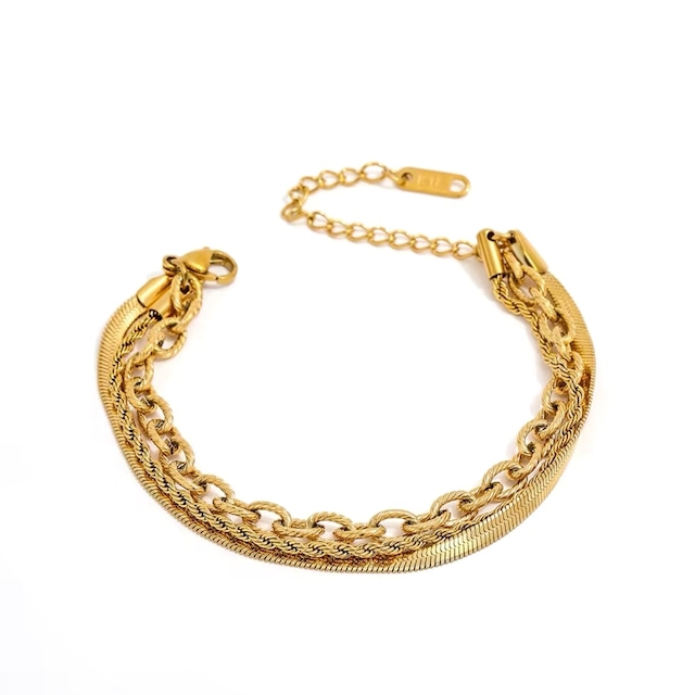 316L layered chain［GOLD］#b140