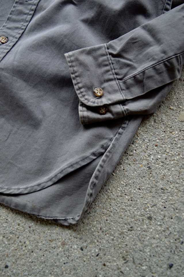FIVEBROTHER 1970's-80's by ARCTIC CAT From USA Type CPO Work Denim Shirt Made in USA Gray ファイブブラザー 70s 三角タグ USA製 企業