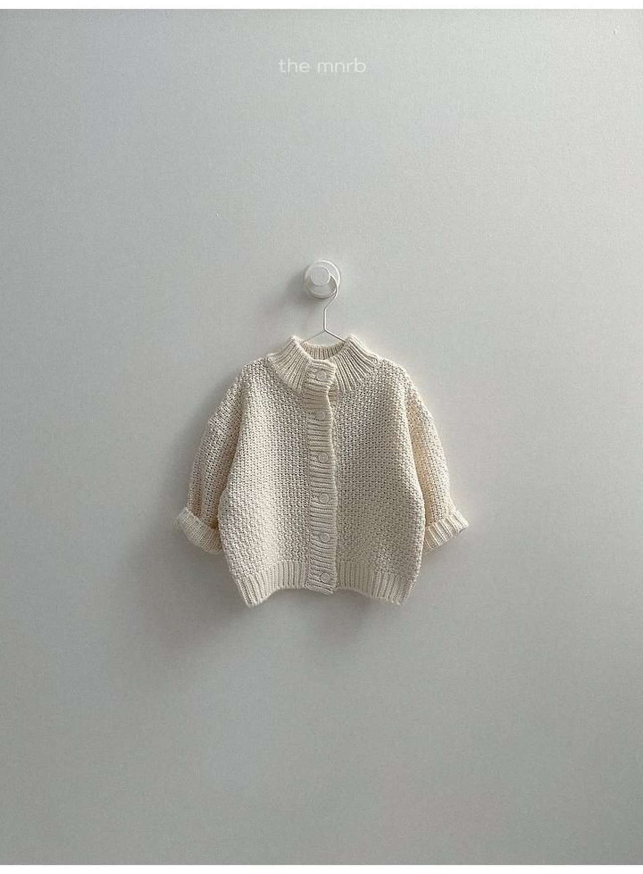 〖取寄〗韓国子供服 / 26winter / minirobe / ワッフルハイネックカーディガン / キッズ *S~XL*