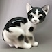 新品　Imperial Porcelain　白黒　ブチ猫　猫　IP279