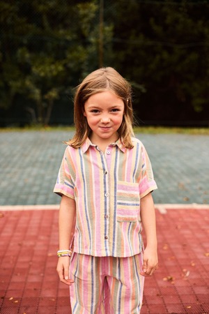 ＜ARSÈNE ET LES PIPELETTES＞Kids Striped Shirt マルチストライプ シャツ