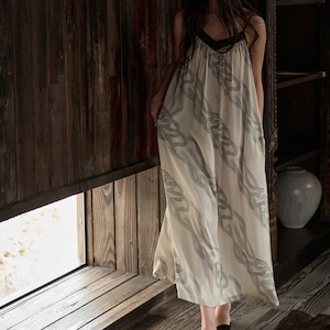 Modern twisted design long dress S1123