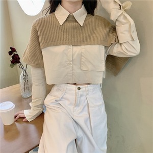 【MumuIns 】 新作品質一番可愛い女性力トップス2点セット シャツ+肩マント A0339