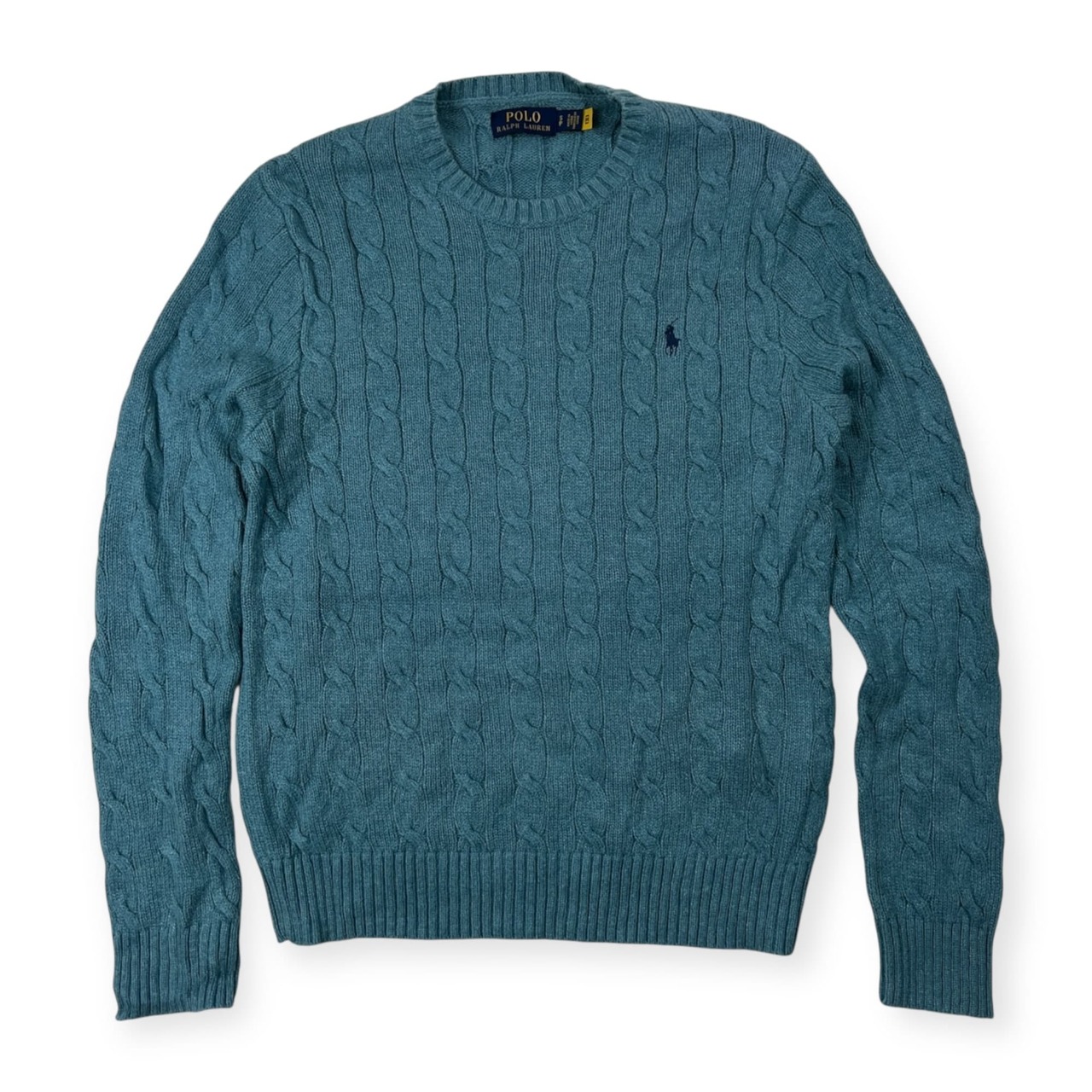 POLO RALPH LAUREN ポロ ラルフローレン ケーブル編み コットン ニット セーター サイズ S /水色ブルー系