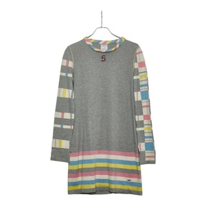 シャネル ワンピース 長袖 サイズ：38 P32721K00743 グレー マルチカラー コットン カシミヤ レディース CHANEL 【中古】