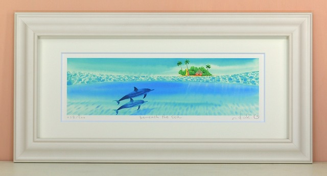 栗乃木ハルミ「beneath the sea」 hタイプ　絵画・ 額入りアート