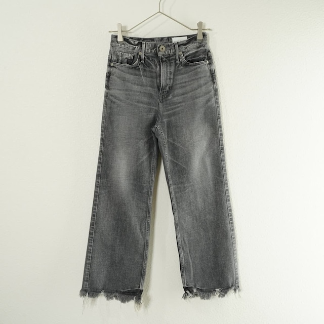 upper hights アッパーハイツ THE TAYLOR ザ テイラー ハイウエスト ややワイド パンツ デニム ジーパン Gパン ブラック ジーンズ グレー サイズ22