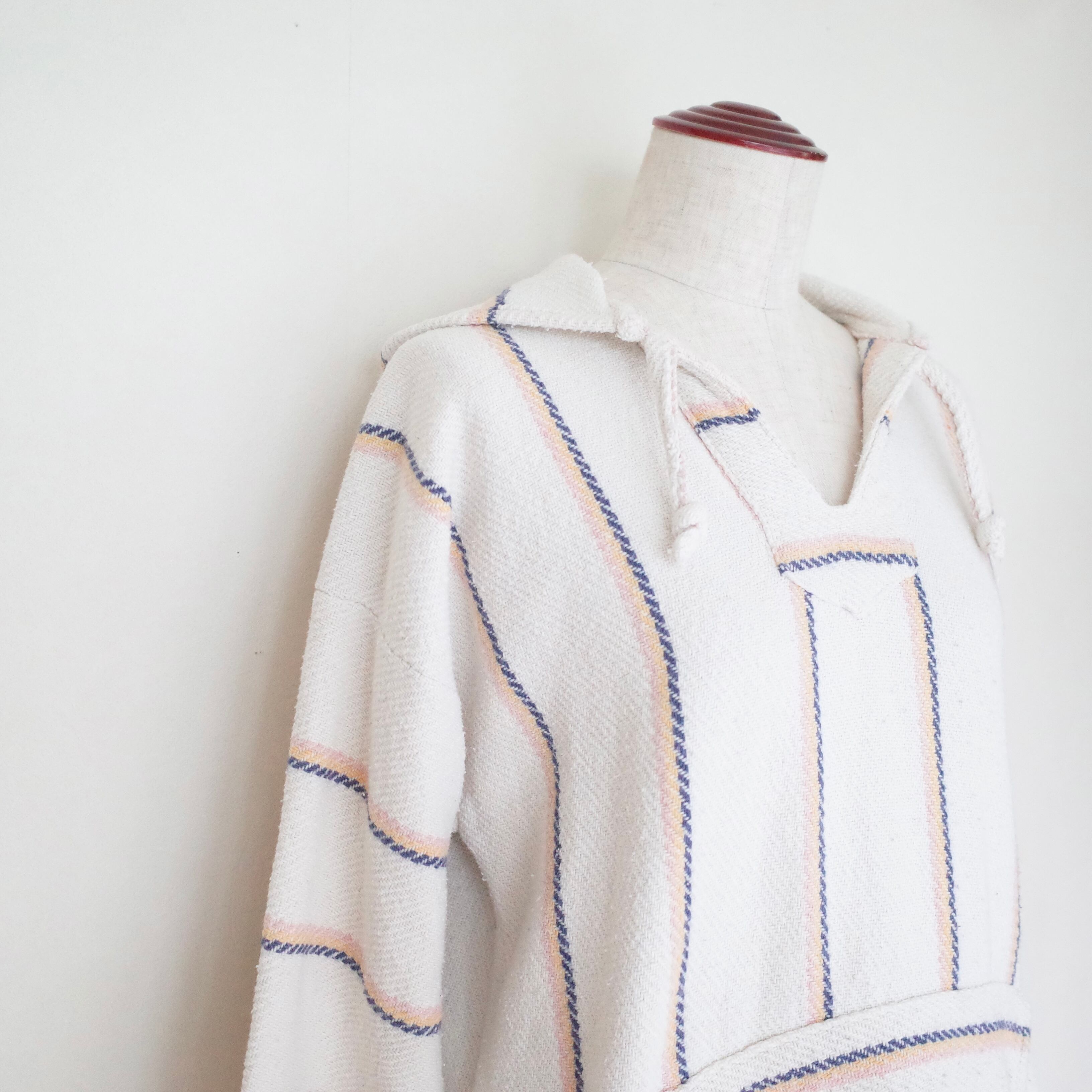 Mexican baja hoodie "white stripe"