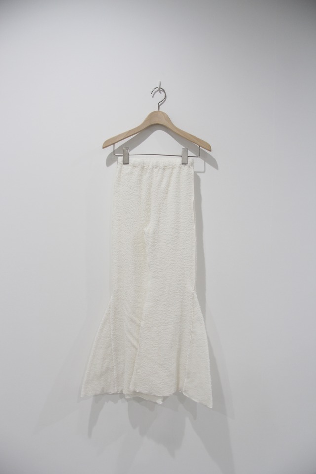 〈 UNIONINI 25AW 〉 knit bell bottom "ニットパンツ"/ ホワイト / Kids / PT-106