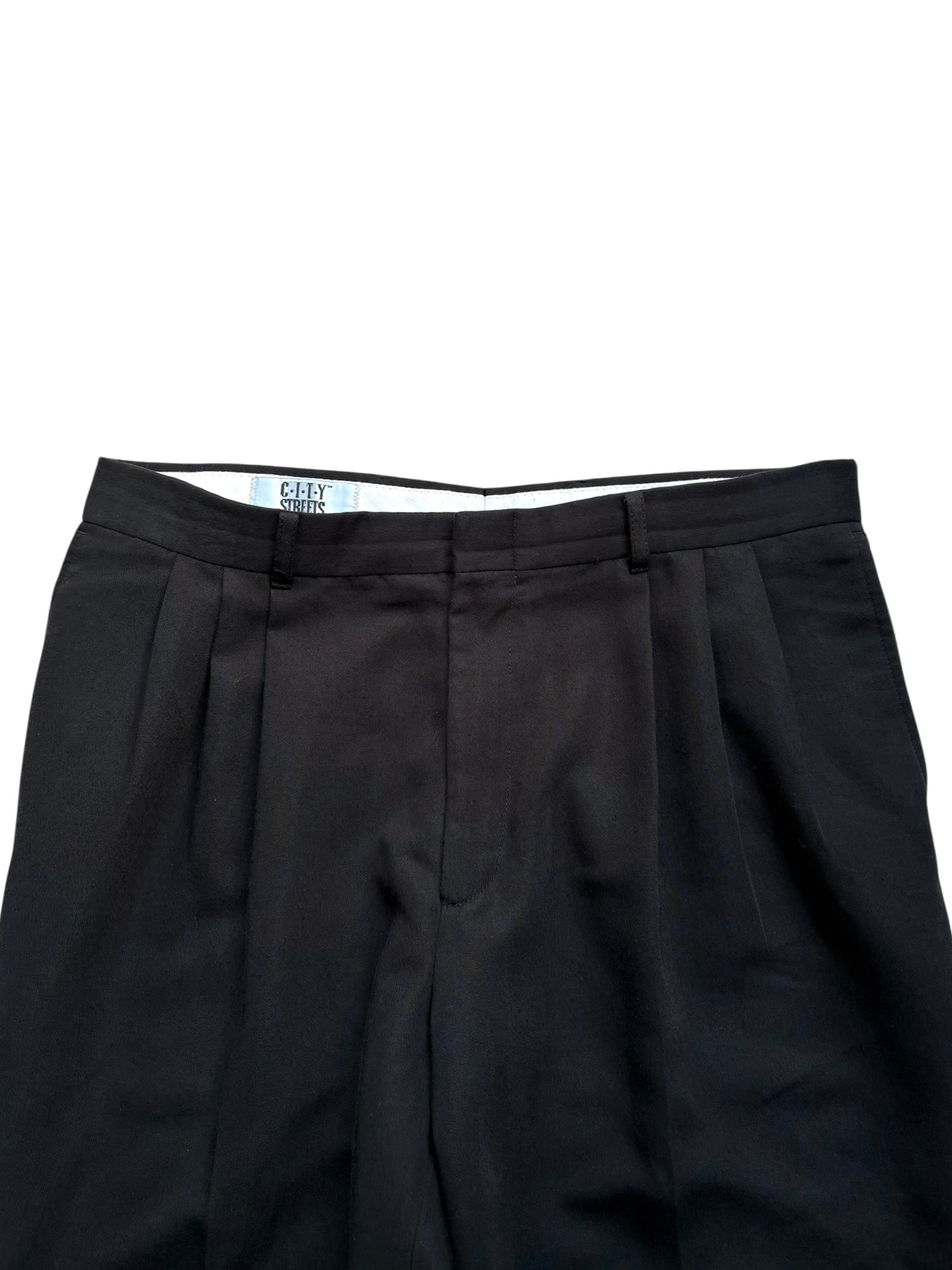 90's “CITY STREETS” 3tuck Rayon Slacks | FRISKY 古着屋 中目黒