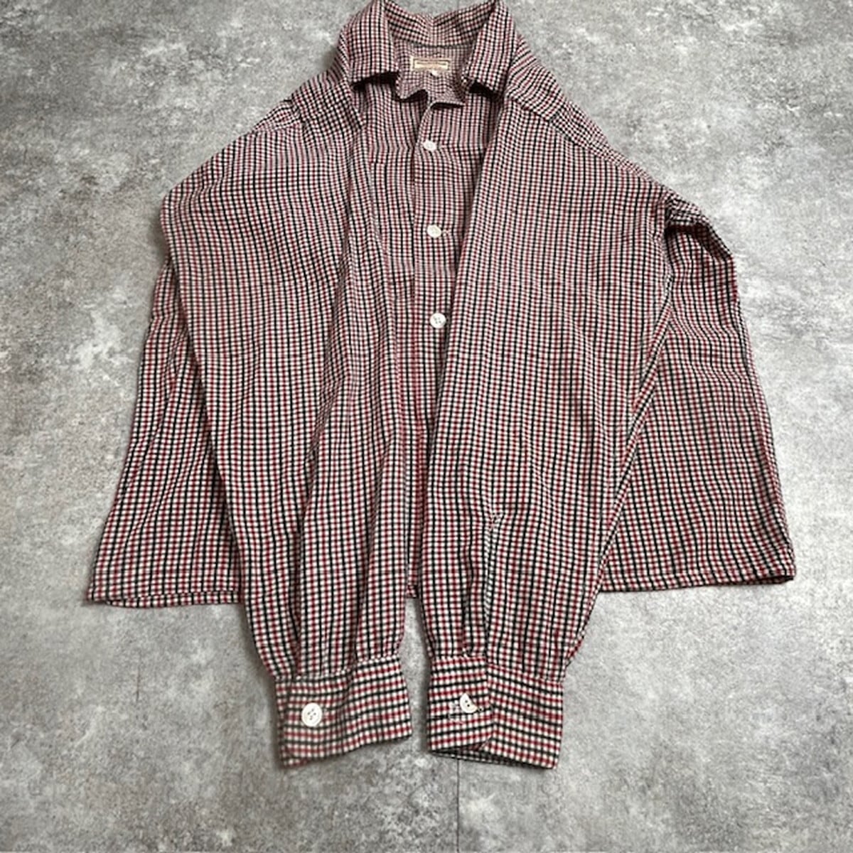 60's abraham & straus オープンカラーシャツ 開襟 チェック柄 60's abraham & straus オープンカラーシャツ 開襟 チェック柄