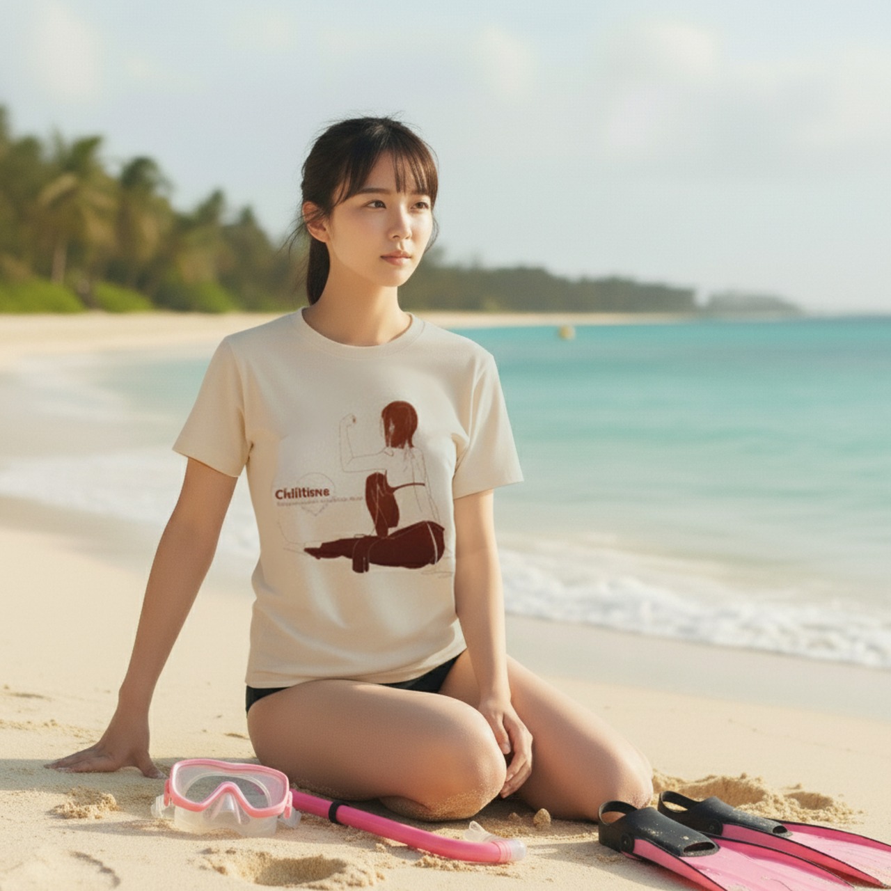 Chilltime-Tシャツ(サンドベージュ) - 4