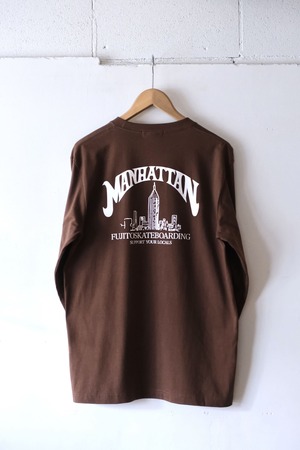 FSB L/S Tee 'MANHATTAN'　Brown,White/Tricolor