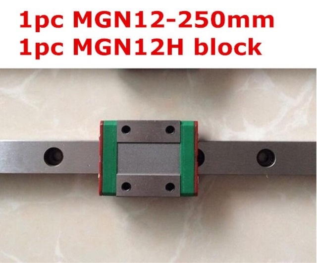 1ピースmgn12-250ミリメートルリニアレール+ 1ピースmgn12hロングタイプキャリッジブロック