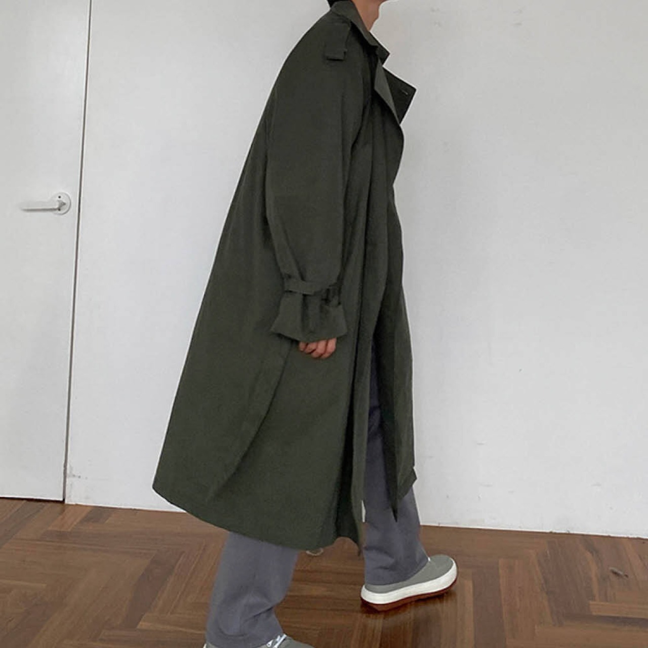 ルーズ袖ベルトコート　MT0080026