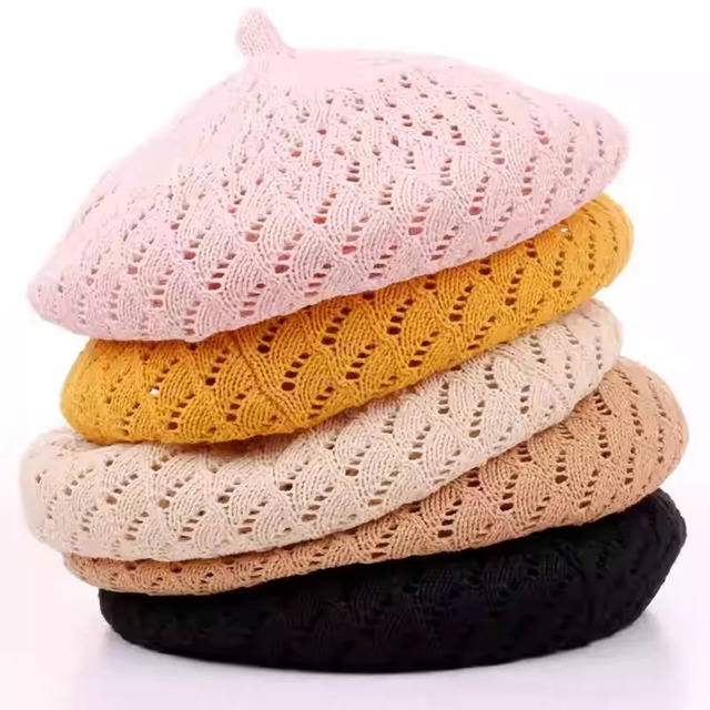 Breeze Knit Beret – Lightweight & Breathable Painter Hat (CF037)