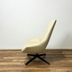 Cassina 315 EXORD PRO カッシーナ 315エクソードプロ ラウンジチェア 回転いす 本革 デザイナーズ家具 モダン ベージュ系【中古】【300サイズ】