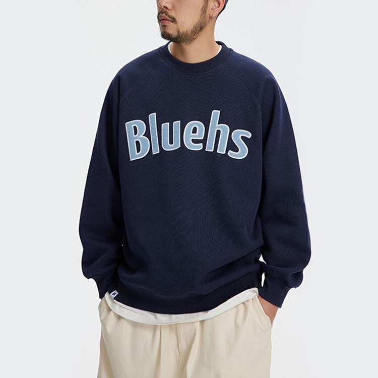 ★LETTER PRINT ROUND NECK SWEATER　　　A0409