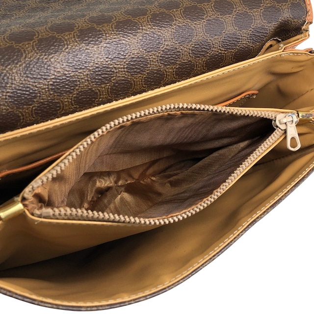 CELINE セリーヌ ショルダーバッグ ブラウン ホースビット PVC vintage ヴィンテージ オールド mcvths