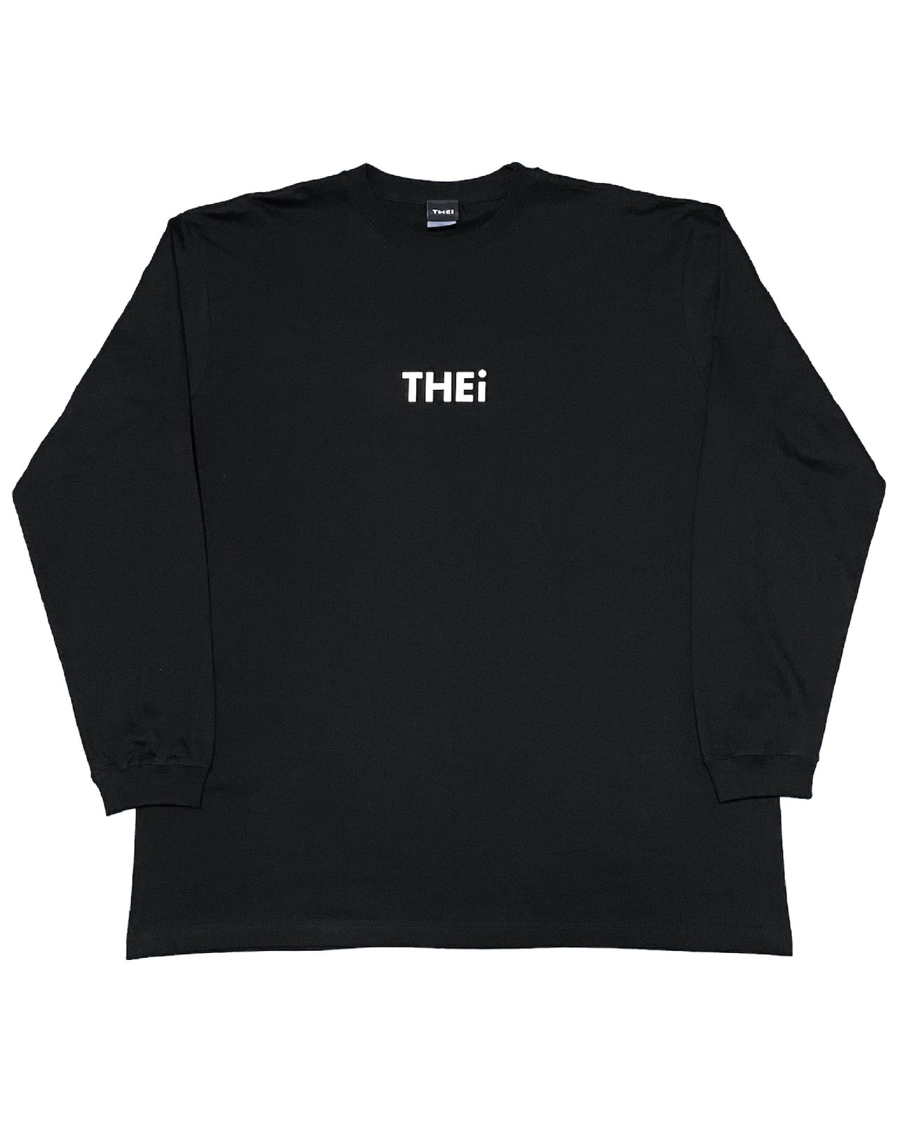 BASIC BACK PRINT LONG T-SHIRT - BLACK